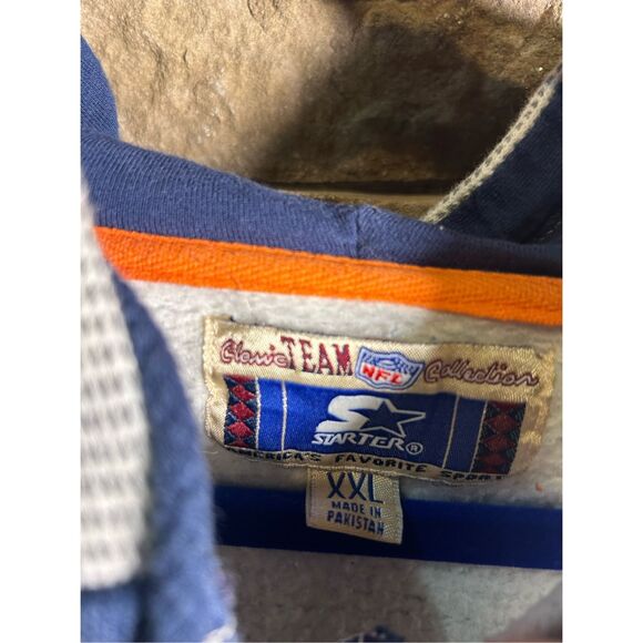 Men’s Vintage 1990s Chicago Bears Starter Waffle Hoodie sweatshirt embroidered - Picture 4 of 11